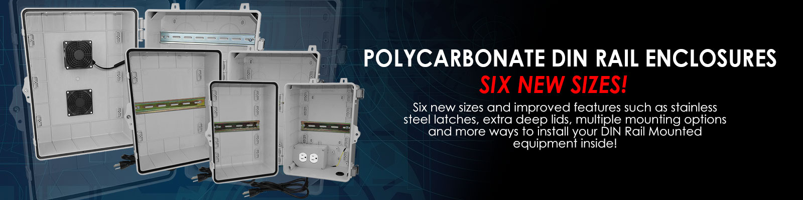 New Altelix Polycarbonate DIN Rail Enclosures